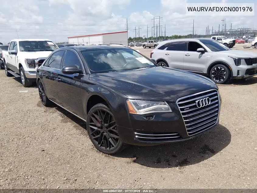 2012 Audi A8 L L 4.2 (Tiptronic) (No Longer Orderable) VIN: WAURVAFDXCN001976 Lot: 45647351