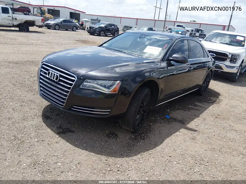 2012 Audi A8 L L 4.2 (Tiptronic) (No Longer Orderable) VIN: WAURVAFDXCN001976 Lot: 45647351