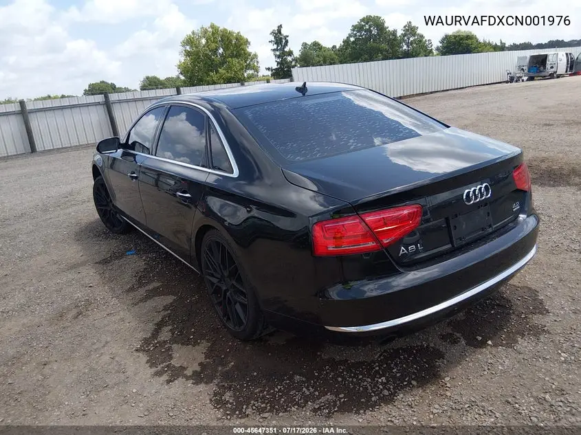 2012 Audi A8 L L 4.2 (Tiptronic) (No Longer Orderable) VIN: WAURVAFDXCN001976 Lot: 45647351