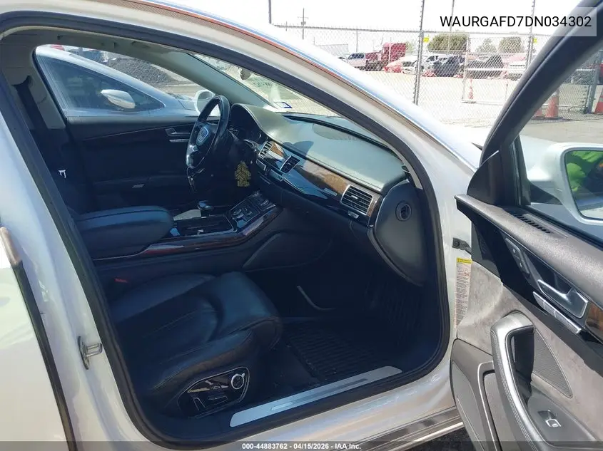 2013 Audi A8 L 3.0T VIN: WAURGAFD7DN034302 Lot: 44883762
