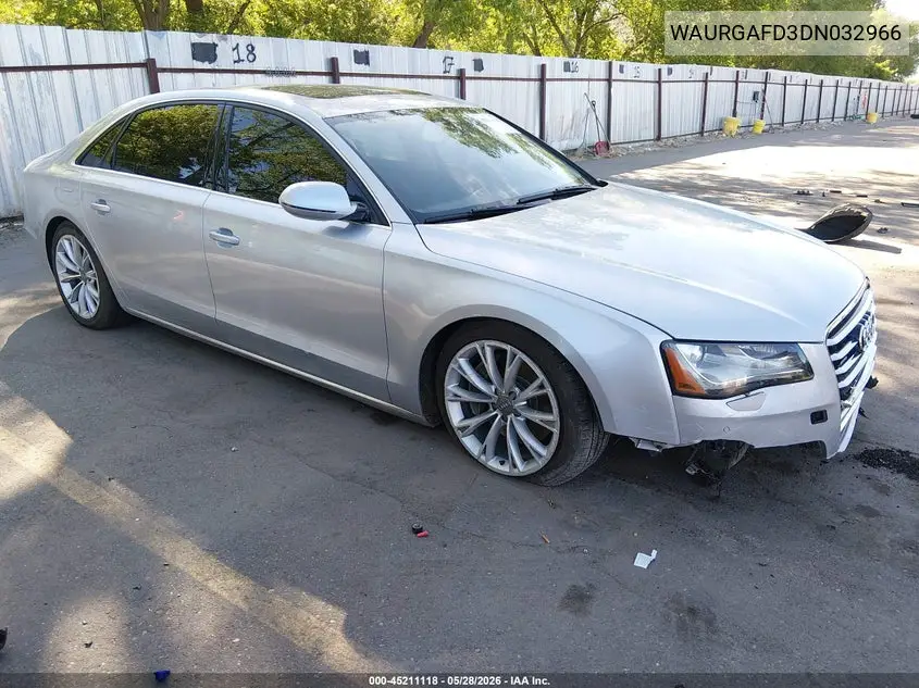 2013 Audi A8 L 3.0T VIN: WAURGAFD3DN032966 Lot: 45211118