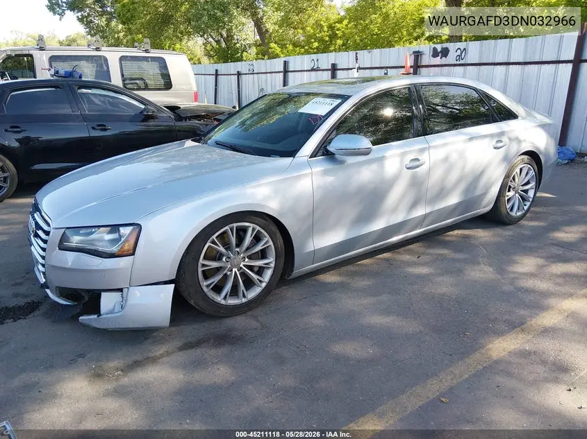 2013 Audi A8 L 3.0T VIN: WAURGAFD3DN032966 Lot: 45211118