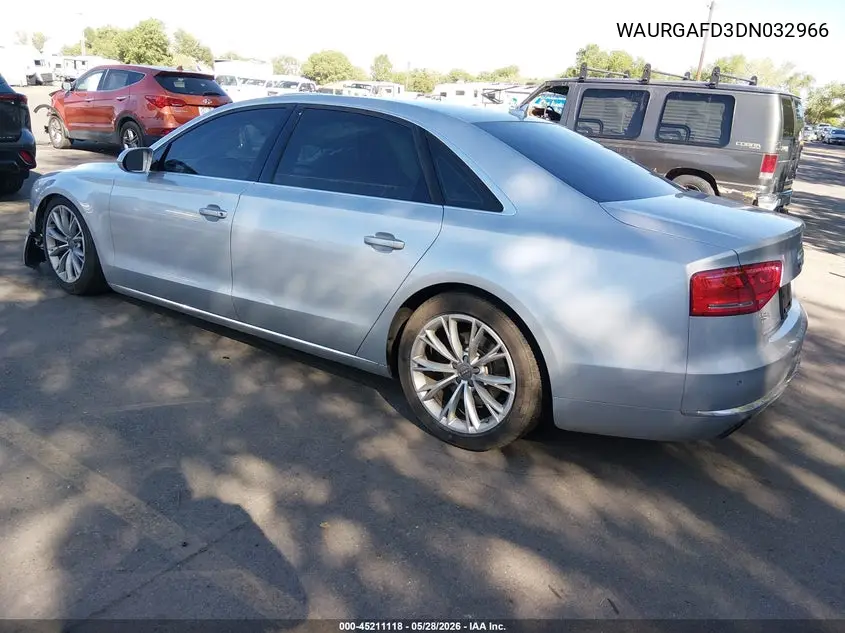 2013 Audi A8 L 3.0T VIN: WAURGAFD3DN032966 Lot: 45211118