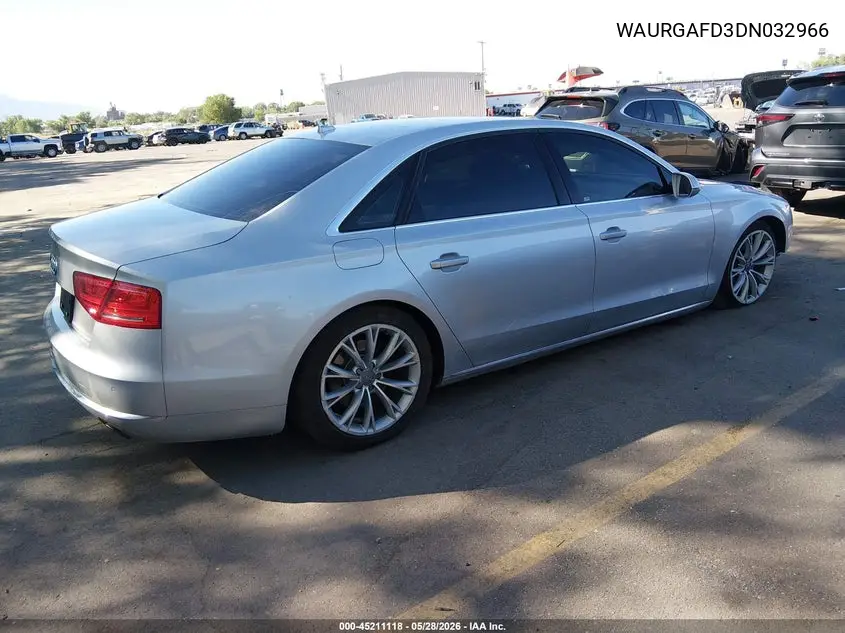 2013 Audi A8 L 3.0T VIN: WAURGAFD3DN032966 Lot: 45211118