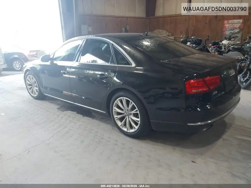 2013 Audi A8 3.0T VIN: WAUAGAFD5DN003790 Lot: 45214926