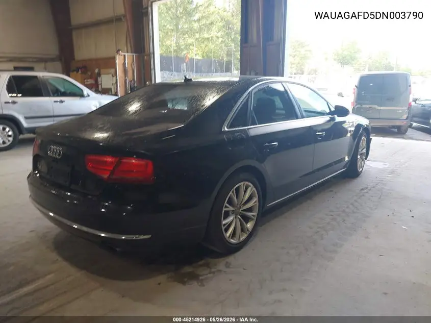 2013 Audi A8 3.0T VIN: WAUAGAFD5DN003790 Lot: 45214926