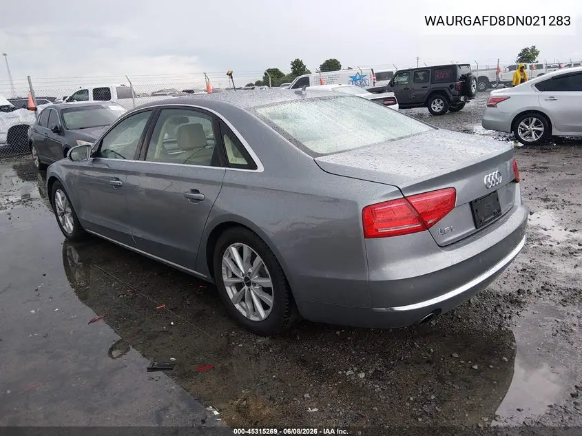 2013 Audi A8 L 3.0T VIN: WAURGAFD8DN021283 Lot: 45315269