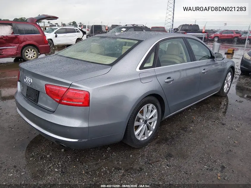 2013 Audi A8 L 3.0T VIN: WAURGAFD8DN021283 Lot: 45315269