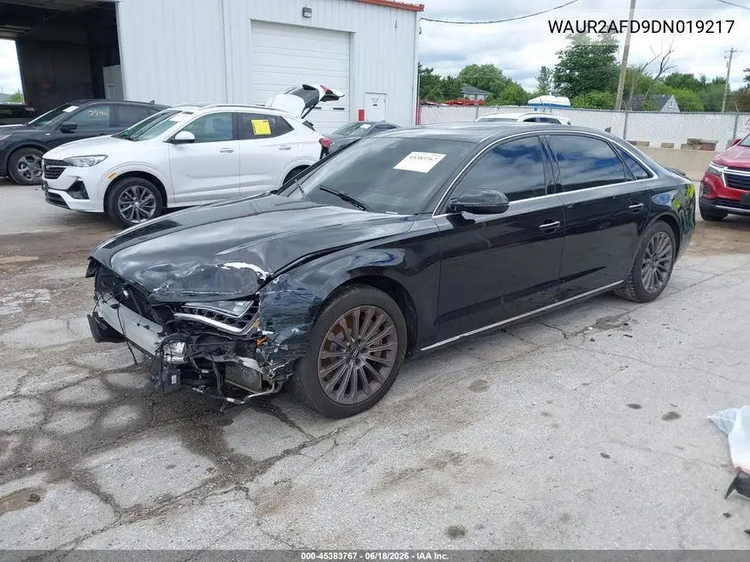 2013 Audi A8 L 4.0T VIN: WAUR2AFD9DN019217 Lot: 45383767