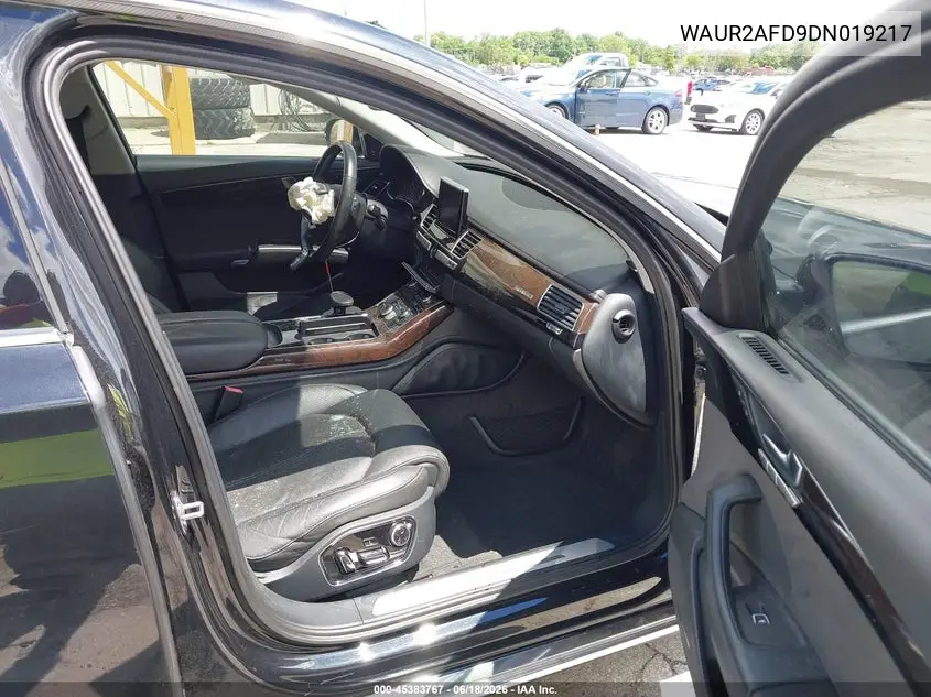 2013 Audi A8 L 4.0T VIN: WAUR2AFD9DN019217 Lot: 45383767