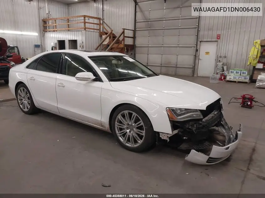 2013 Audi A8 3.0T VIN: WAUAGAFD1DN006430 Lot: 45388011