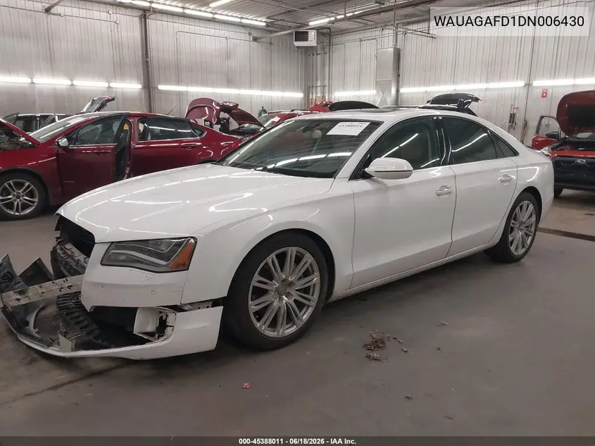2013 Audi A8 3.0T VIN: WAUAGAFD1DN006430 Lot: 45388011