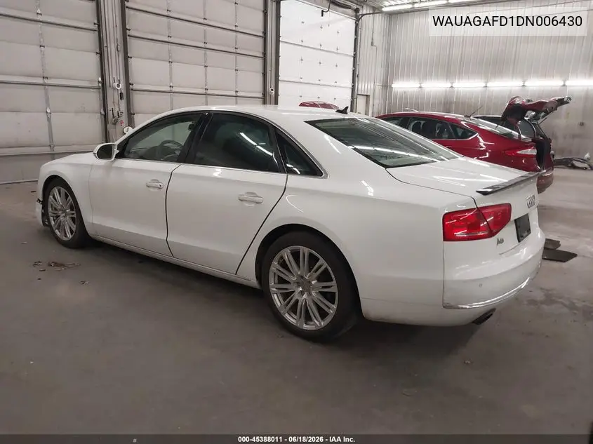 2013 Audi A8 3.0T VIN: WAUAGAFD1DN006430 Lot: 45388011