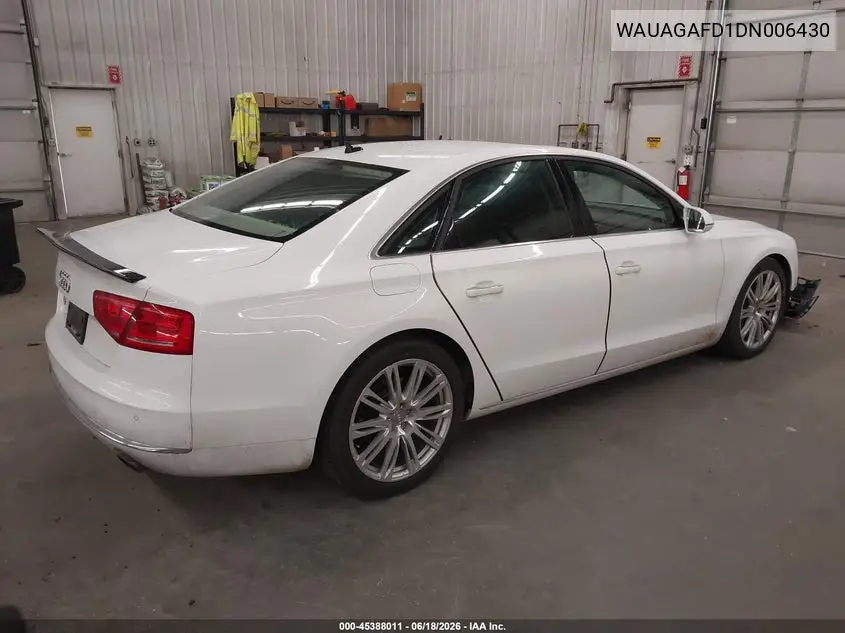 2013 Audi A8 3.0T VIN: WAUAGAFD1DN006430 Lot: 45388011