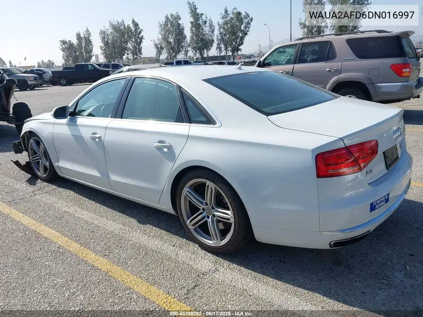 2013 Audi A8 4.0T VIN: WAUA2AFD6DN016997 Lot: 45398392