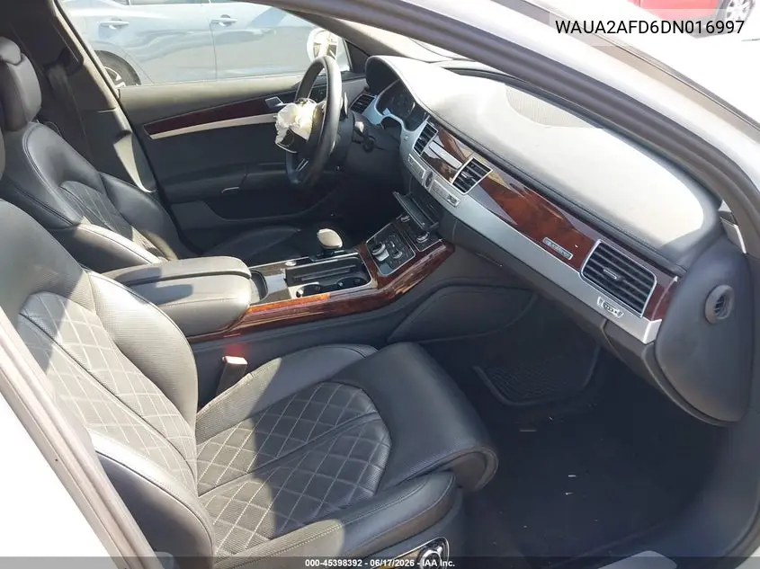 2013 Audi A8 4.0T VIN: WAUA2AFD6DN016997 Lot: 45398392
