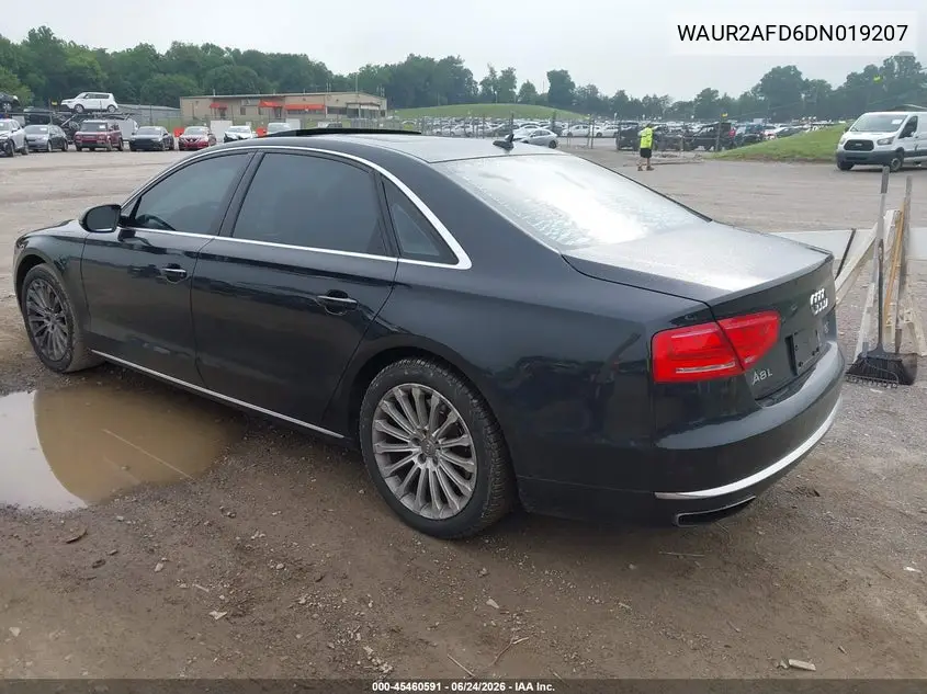 2013 Audi A8 L 4.0T VIN: WAUR2AFD6DN019207 Lot: 45460591