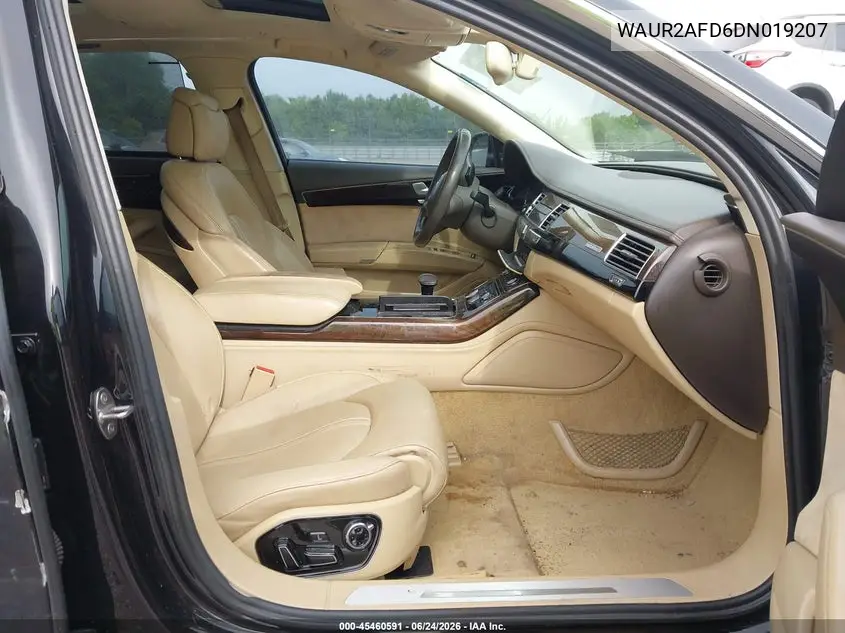 2013 Audi A8 L 4.0T VIN: WAUR2AFD6DN019207 Lot: 45460591