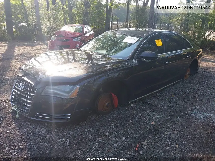 2013 Audi A8 L 4.0T VIN: WAUR2AFD2DN019544 Lot: 45513860