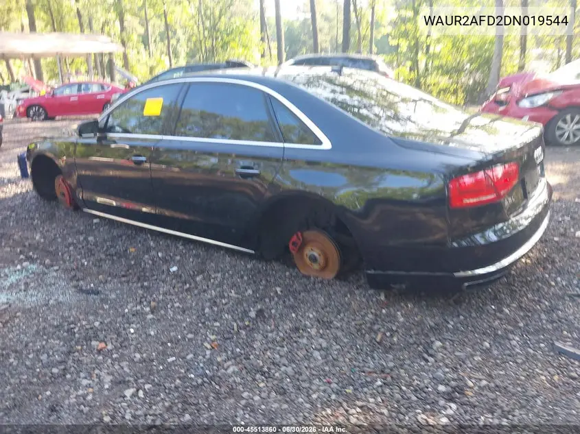 2013 Audi A8 L 4.0T VIN: WAUR2AFD2DN019544 Lot: 45513860