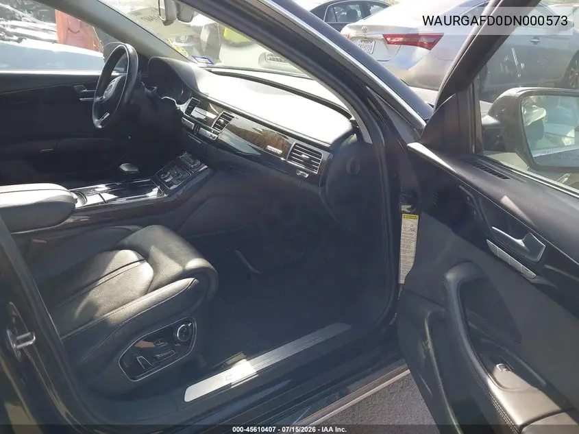2013 Audi A8 L 3.0T VIN: WAURGAFD0DN000573 Lot: 45610407