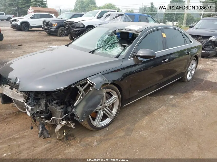 2013 Audi A8 L 4.0T VIN: WAUR2AFD3DN008679 Lot: 45658218