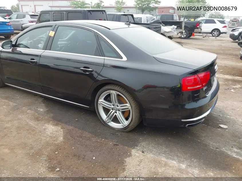 2013 Audi A8 L 4.0T VIN: WAUR2AFD3DN008679 Lot: 45658218