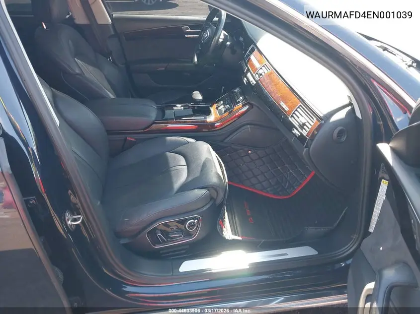 2014 Audi A8 L 3.0 Tdi VIN: WAURMAFD4EN001039 Lot: 44603906