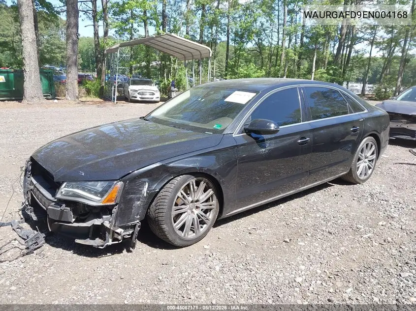 2014 Audi A8 L 3.0T VIN: WAURGAFD9EN004168 Lot: 45067171