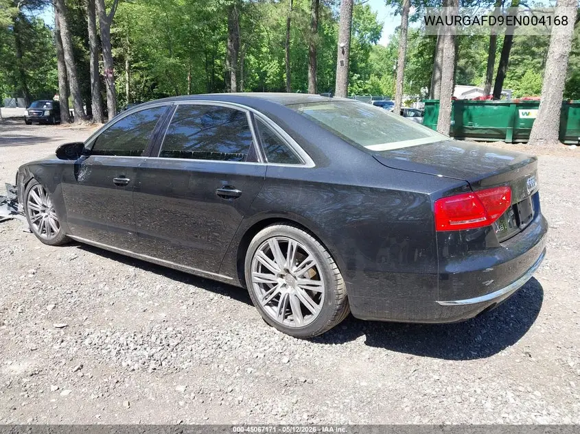 2014 Audi A8 L 3.0T VIN: WAURGAFD9EN004168 Lot: 45067171
