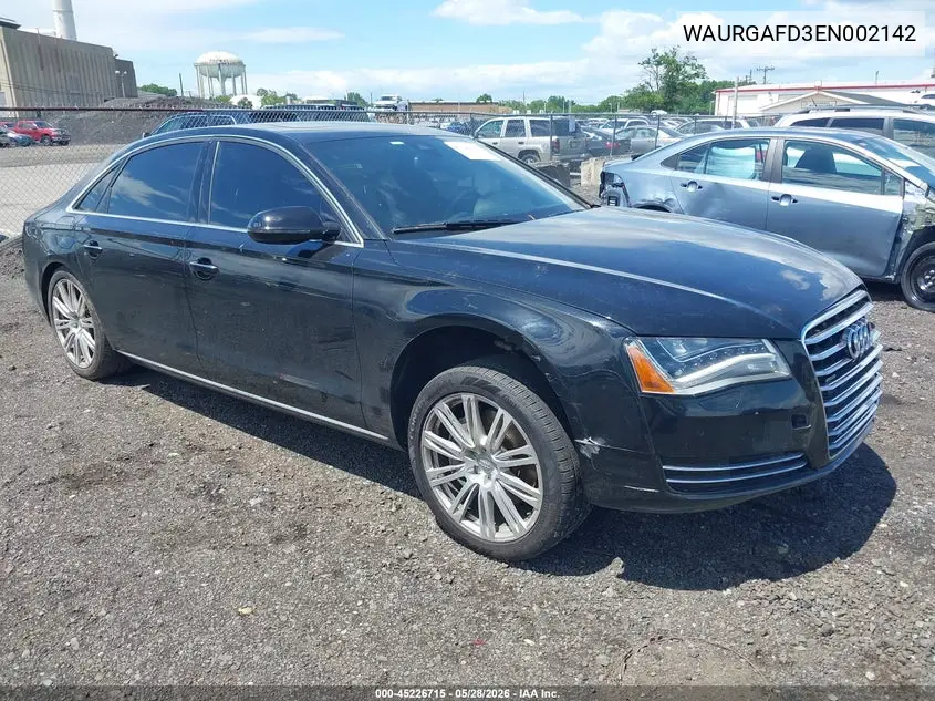 2014 Audi A8 L 3.0T VIN: WAURGAFD3EN002142 Lot: 45226715