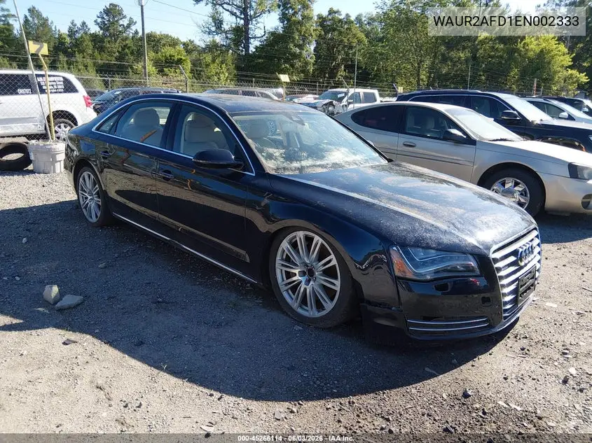 2014 Audi A8 L 4.0T VIN: WAUR2AFD1EN002333 Lot: 45266114