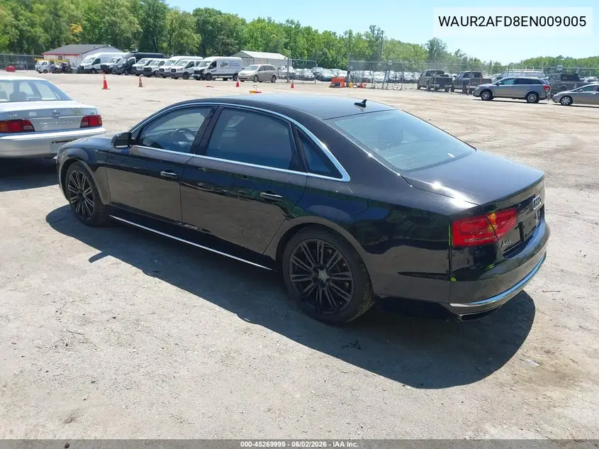 2014 Audi A8 L 4.0T VIN: WAUR2AFD8EN009005 Lot: 45269999