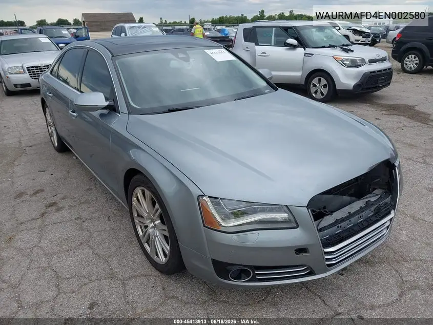 2014 Audi A8 L 3.0 Tdi VIN: WAURMAFD4EN002580 Lot: 45413913