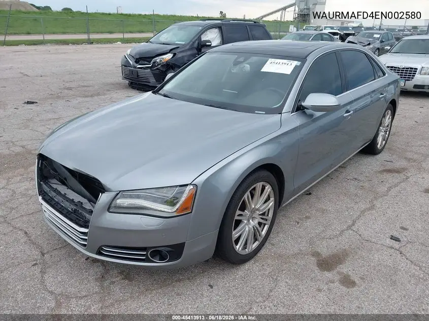 2014 Audi A8 L 3.0 Tdi VIN: WAURMAFD4EN002580 Lot: 45413913
