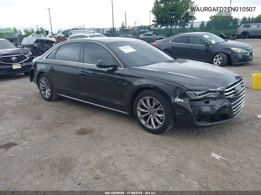 2014 Audi A8 L 3.0T VIN: WAURGAFD2EN010507 Lot: 45589098