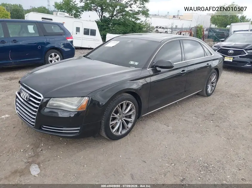 2014 Audi A8 L 3.0T VIN: WAURGAFD2EN010507 Lot: 45589098