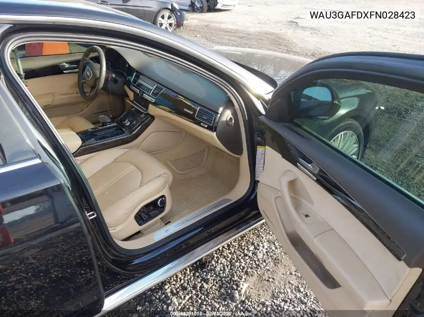 2015 Audi A8 L 3.0T VIN: WAU3GAFDXFN028423 Lot: 44291018