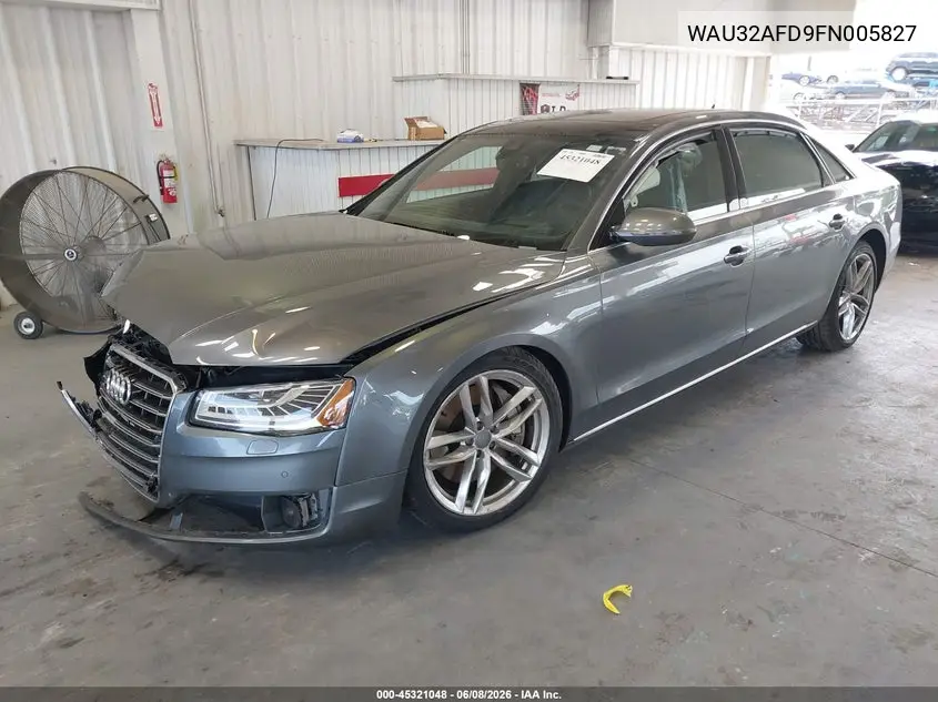 2015 Audi A8 L 4.0T VIN: WAU32AFD9FN005827 Lot: 45321048