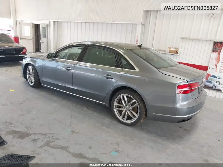 2015 Audi A8 L 4.0T VIN: WAU32AFD9FN005827 Lot: 45321048
