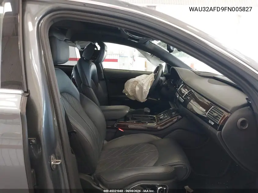 2015 Audi A8 L 4.0T VIN: WAU32AFD9FN005827 Lot: 45321048