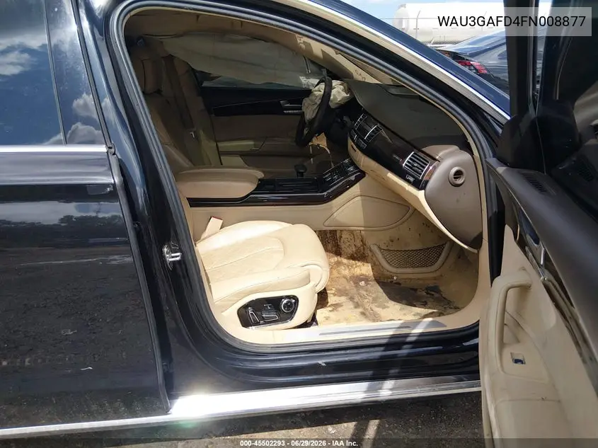 2015 Audi A8 L 3.0T VIN: WAU3GAFD4FN008877 Lot: 45502293