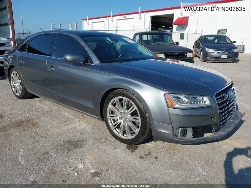 2015 Audi A8 L 4.0T VIN: WAU32AFD7FN002635 Lot: 45604988