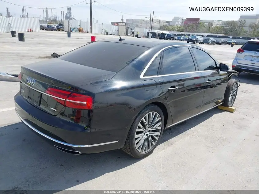2015 Audi A8 L 3.0T VIN: WAU3GAFDXFN009399 Lot: 45672313