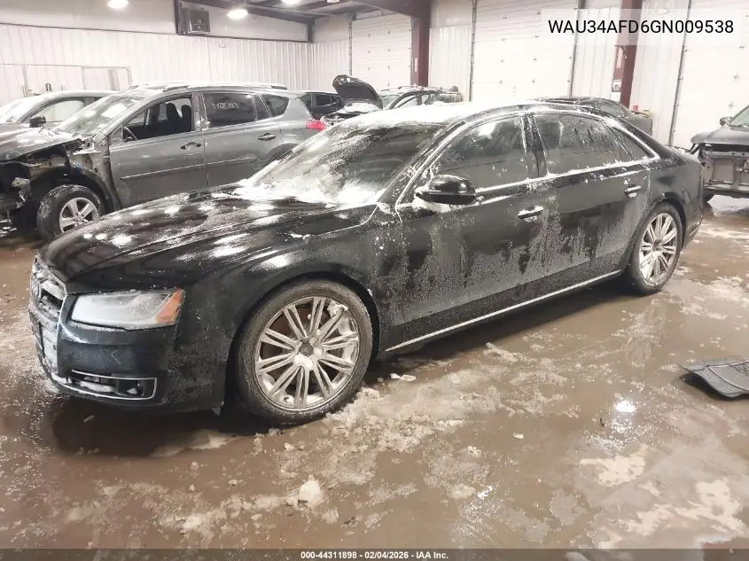 2016 Audi A8 L 3.0T VIN: WAU34AFD6GN009538 Lot: 44311898
