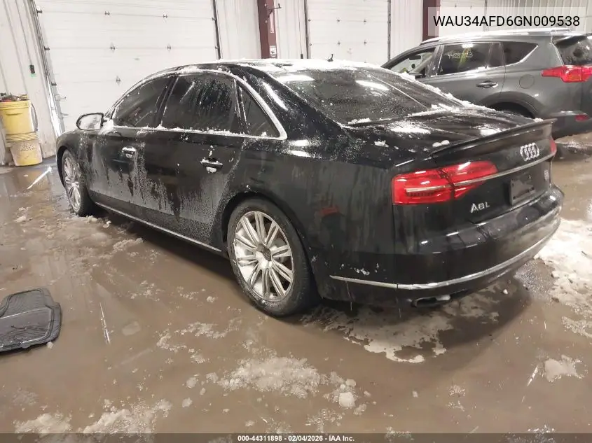 2016 Audi A8 L 3.0T VIN: WAU34AFD6GN009538 Lot: 44311898