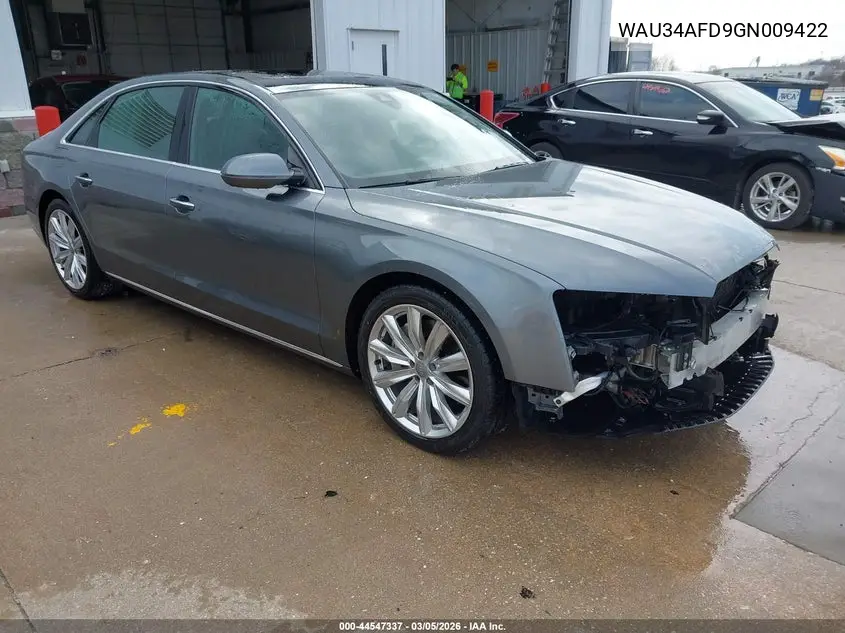 2016 Audi A8 L 3.0T VIN: WAU34AFD9GN009422 Lot: 44547337