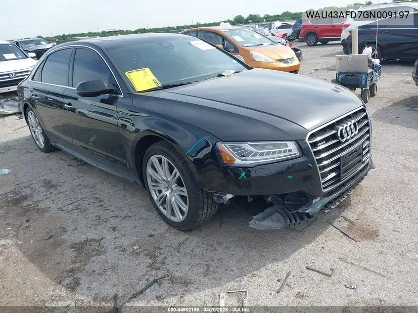 2016 Audi A8 L 4.0T Sport VIN: WAU43AFD7GN009197 Lot: 44902196
