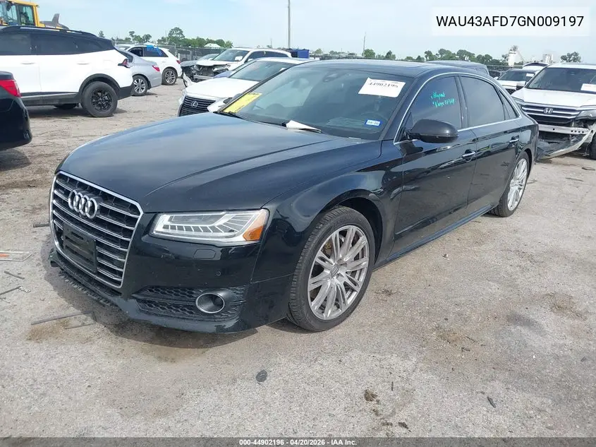 2016 Audi A8 L 4.0T Sport VIN: WAU43AFD7GN009197 Lot: 44902196