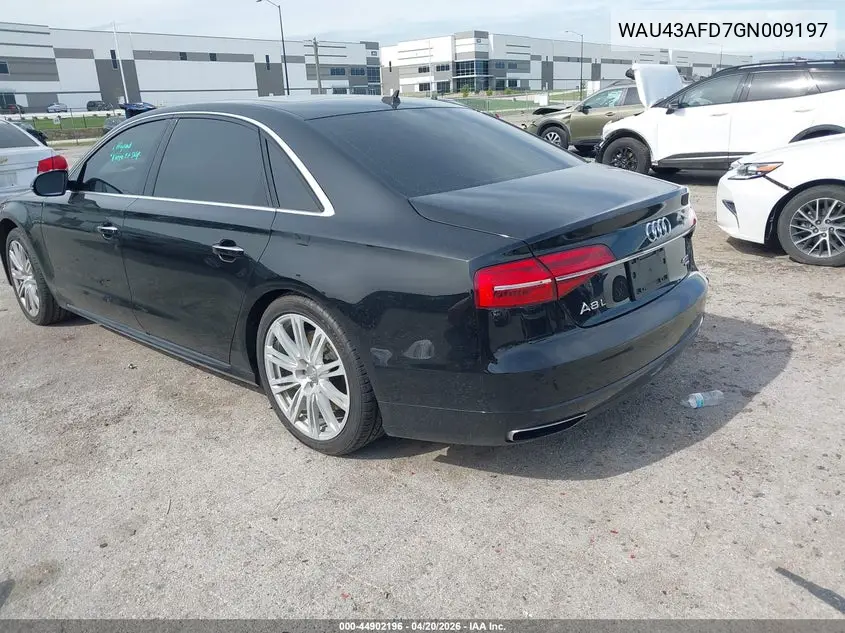 2016 Audi A8 L 4.0T Sport VIN: WAU43AFD7GN009197 Lot: 44902196